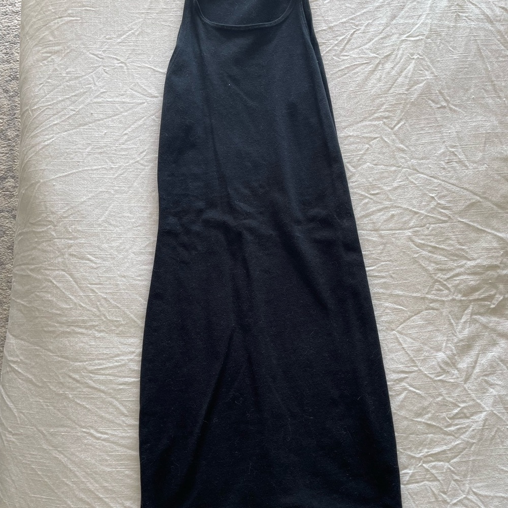 American apparel black high neck mini dress